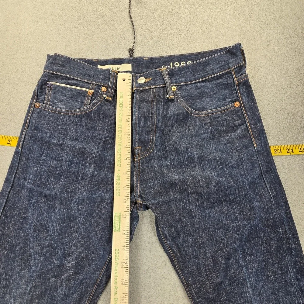 Gap Selvedge Jeans Mens‎ Blue Indigo Raw Slim Fly Fits 30x30